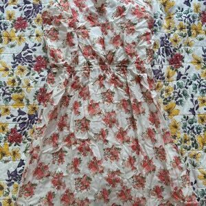 Rue21 White and Pink Floral Dress